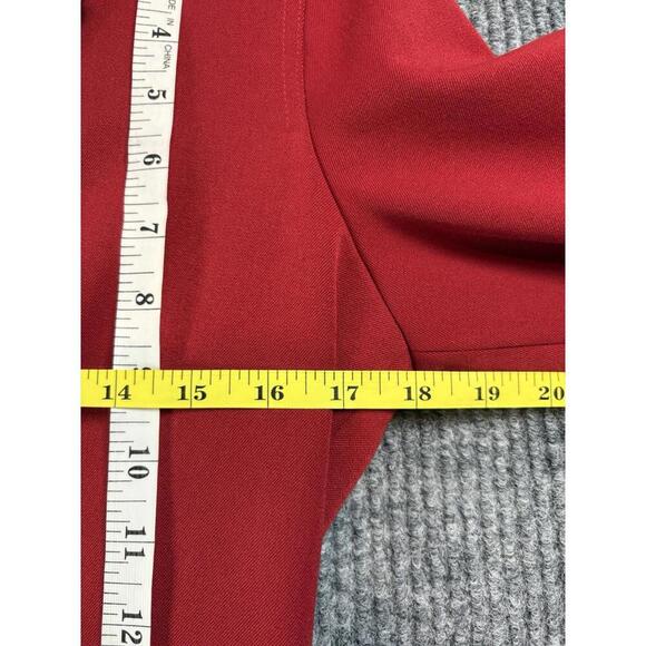 90s Vintage Designer Vertigo Paris Blazer Womens Medium Red Silver Accents Zips - Picture 15 of 15